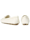 Triangle Logo Leather Driving Shoes White - PRADA - BALAAN 7