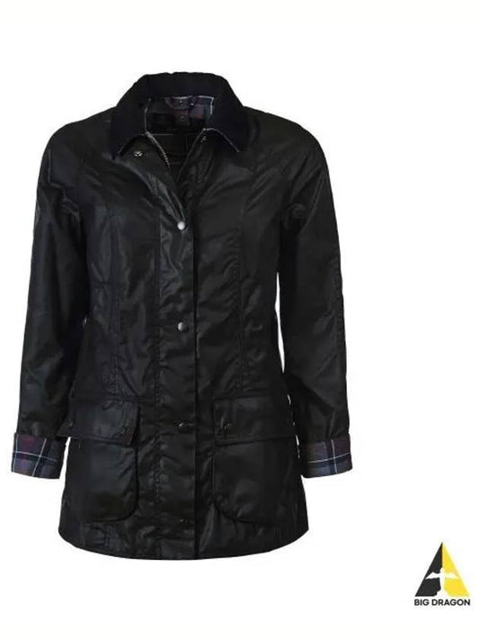 Beadnell Wax Zip-up Jacket Black - BARBOUR - BALAAN 2