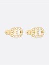 Petit CD Crystal Mini Stud Earrings Gold - DIOR - BALAAN 4