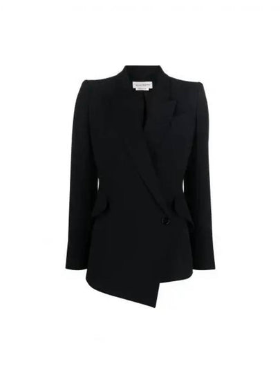 Women's Crepe Blazer Jacket Black - ALEXANDER MCQUEEN - BALAAN 2