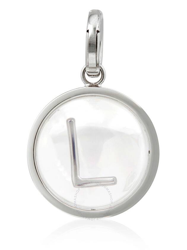 Burberry Marbled Resin L' Alphabet Charm In Palladium/Mother-Of-Pearl - BURBERRY - BALAAN 1