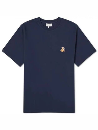 Speedy Fox Patch Comfort Short Sleeve T-Shirt Ink Blue - MAISON KITSUNE - BALAAN 2