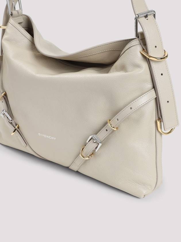 Voyou Medium Leather Shoulder Bag Beige - GIVENCHY - BALAAN 4