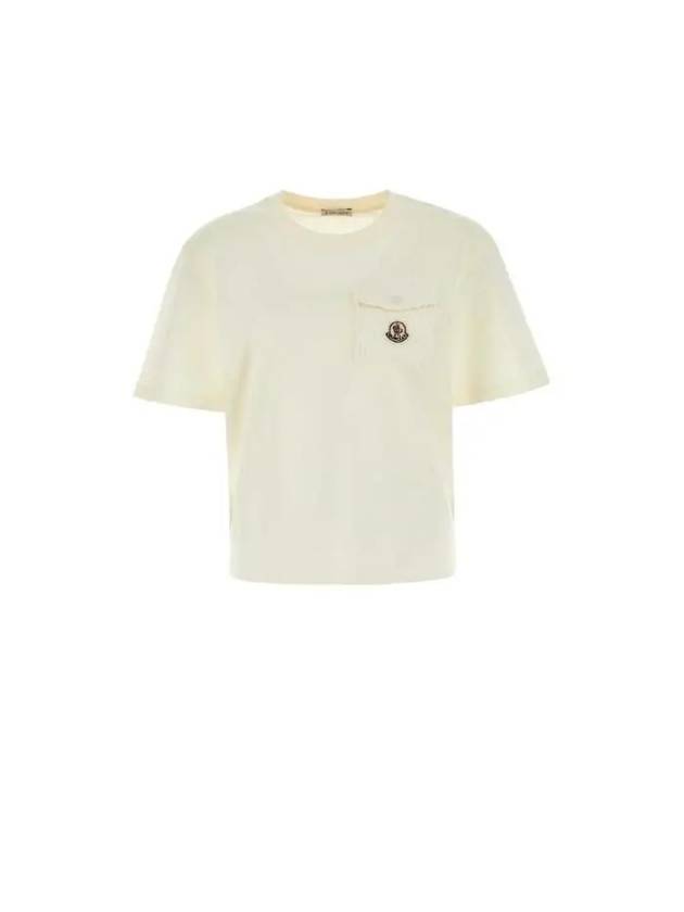 Women s T shirt Sweatshirt Logo Patch Flap Pocket Short Sleeve 8C0002289AI9 034 - MONCLER - BALAAN 1