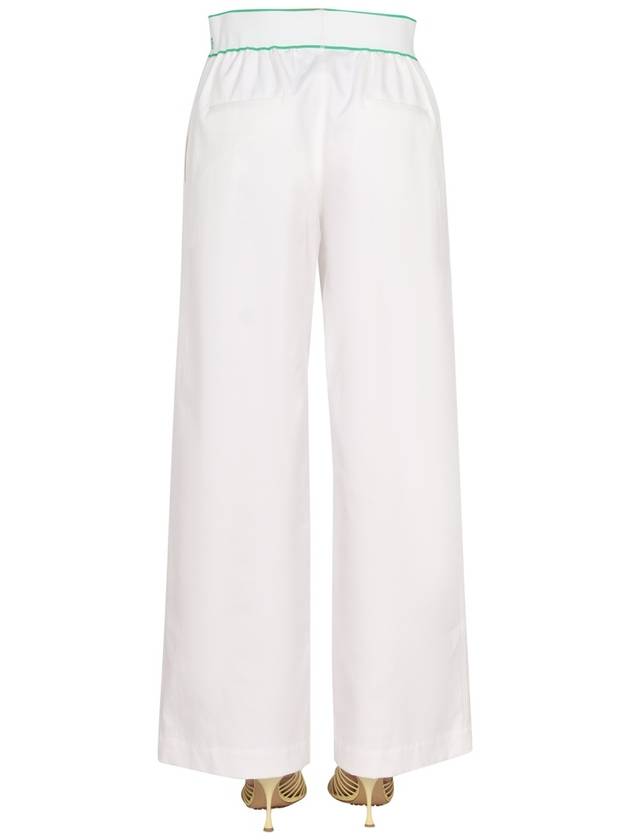 Women's Elastic Cotton Tennis Straight Pants White - BOTTEGA VENETA - BALAAN 5