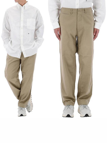 Wide Chino Pants SUCS401E KHAKI - NANAMICA - BALAAN 1