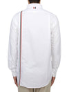 RWB Stripe Cotton Shirt White - THOM BROWNE - BALAAN 4