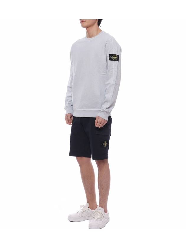 Garment Dyed Malfile Crewneck Sweatshirt Sky Blue - STONE ISLAND - BALAAN 5