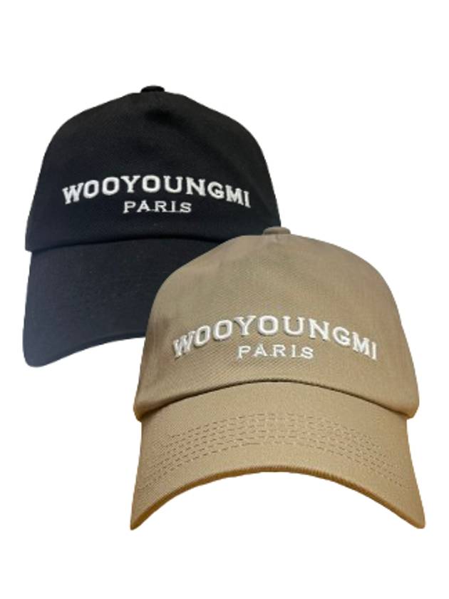 Embroidered Embroidery Ball Cap Black W241AC52661B - WOOYOUNGMI - BALAAN 1