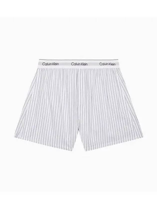 Cotton Poplin Boxer Briefs Striped White - CALVIN KLEIN - BALAAN 2