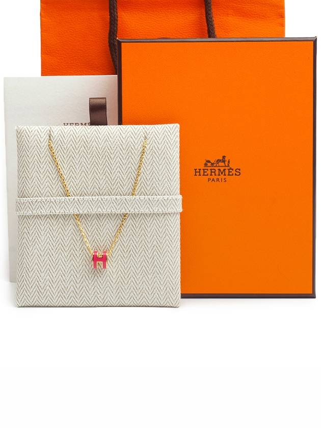 Mini Pop H Pendant Necklace Gold Rose Extreme - HERMES - BALAAN 2