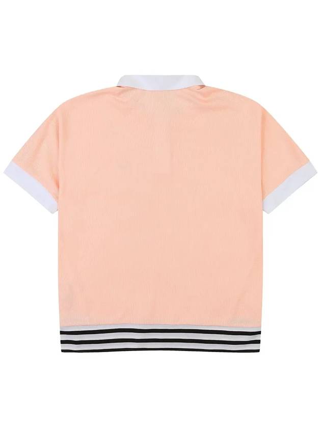 Loose fit poly golf t-shirt CORAL - WHITEBALL - BALAAN 3