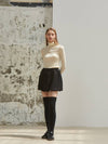 SHIRRED BALLOON SKIRT BLACK - ANOETIC - BALAAN 3