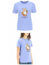 All Right Fox Printing Short Sleeve T-Shirt Provence Blue - MAISON KITSUNE - BALAAN.