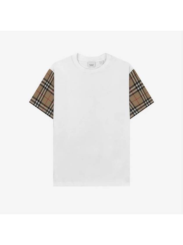 Vintage Check Sleeve Short Sleeve T-Shirt White - BURBERRY - BALAAN 4