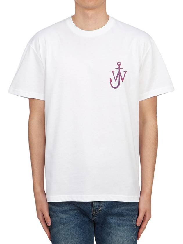 Classic Embroidered Logo Cotton Short Sleeve T-Shirt White - JW ANDERSON - BALAAN 4