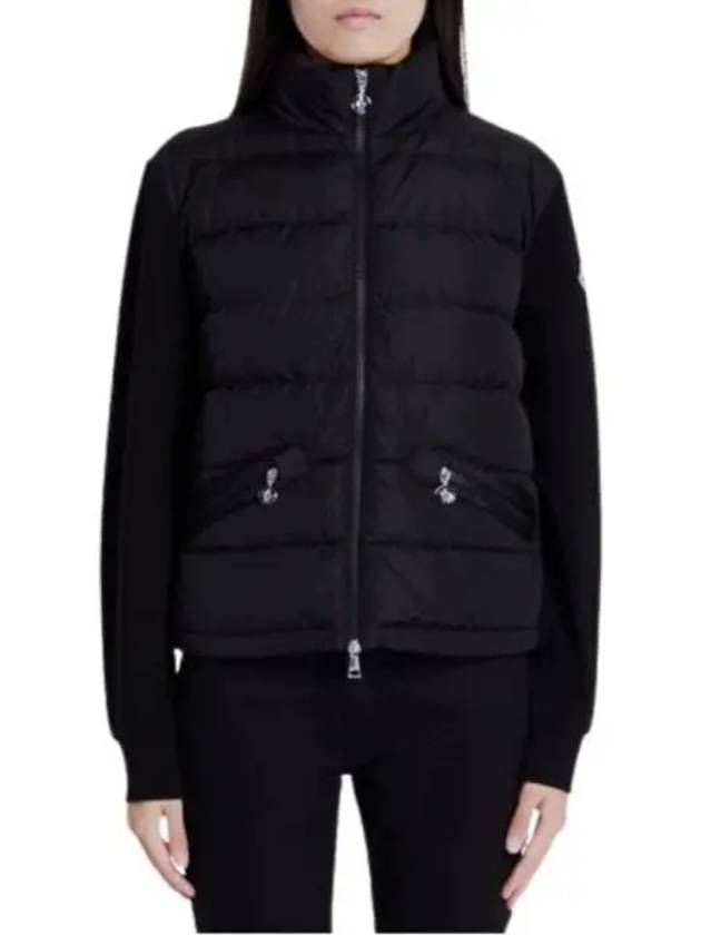 Women's Padding Zip-Up Sweatshirt Black - MONCLER - BALAAN 2