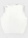 Linen Knit Vest Stitched by Hand IVORY women s top - RUBATI - BALAAN 3