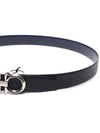 Gancini Buckle Reversible Leather Belt Navy Black - SALVATORE FERRAGAMO - BALAAN 6