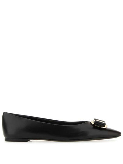 New Vara Plate Ballet Flat Black - SALVATORE FERRAGAMO - BALAAN 2