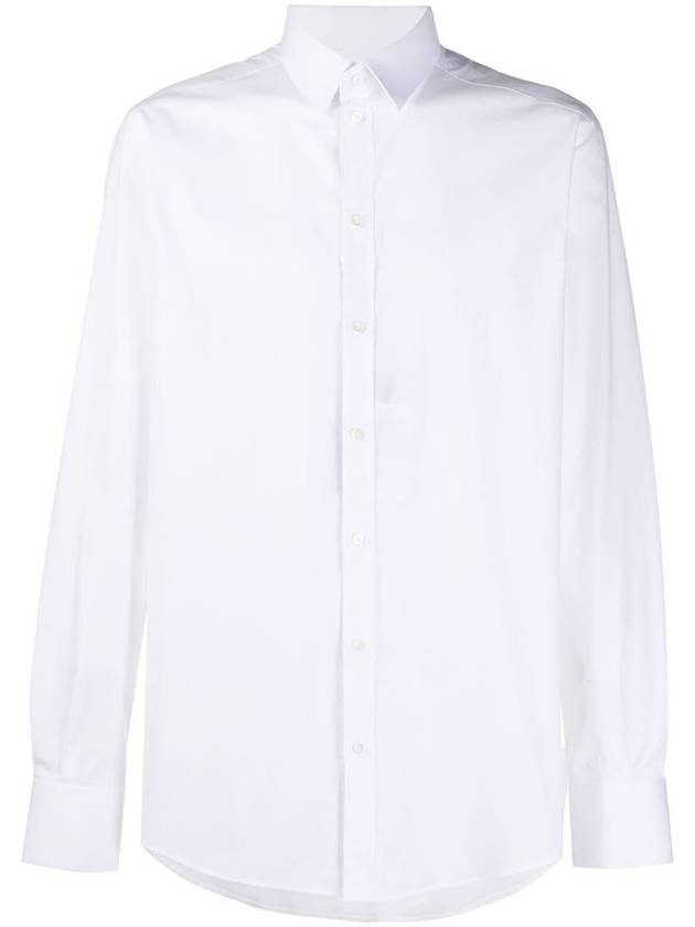 Cotton Striped Long Sleeve Shirt White - DOLCE&GABBANA - BALAAN 2