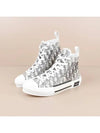 B23 Oblique Canvas High Top Sneakers White Black - DIOR - BALAAN 2