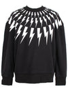 Thunderbolt Fair Isle Sweatshirt S - NEIL BARRETT - BALAAN 1