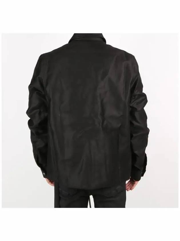 Woven Padded Snapfront Shirt Jacket Black - RICK OWENS - BALAAN 5