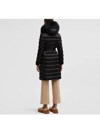 1C00045 59685 999 LEERSIE Fur Hood Buckle Black Long Down Padding - MONCLER - BALAAN 2