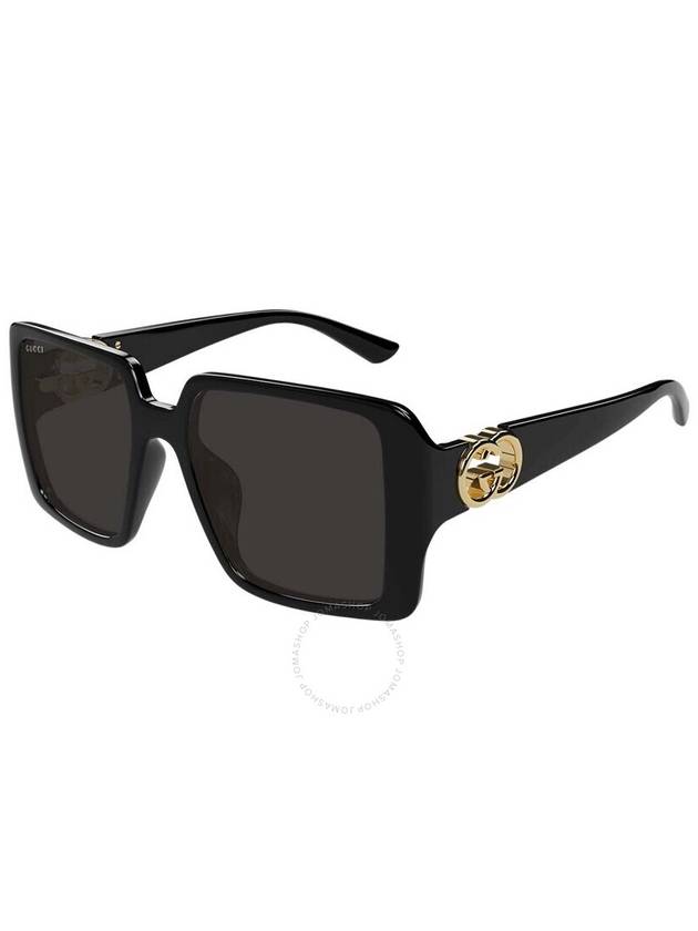 Eyewear Side Logo Square Frame Sunglasses Black - GUCCI - BALAAN 3