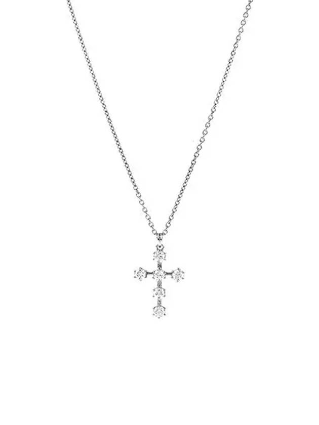 Insigne Constella Cross Rhodium Necklace Silver - SWAROVSKI - BALAAN 2