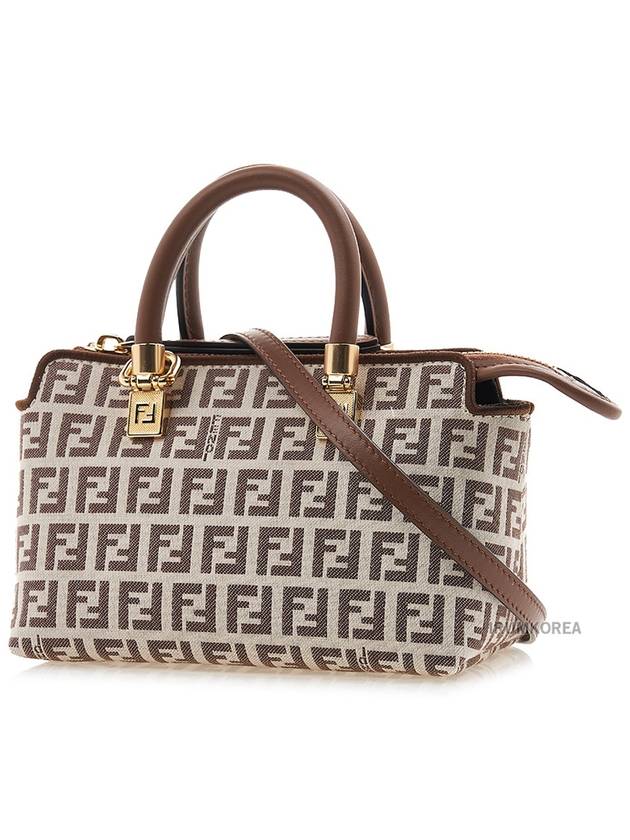 FF Small Fabric Tote Bag Brown - FENDI - BALAAN 3