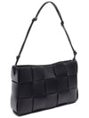 Intrecciato Cassette Leather Pouch Shoulder Bag Black - BOTTEGA VENETA - BALAAN 4