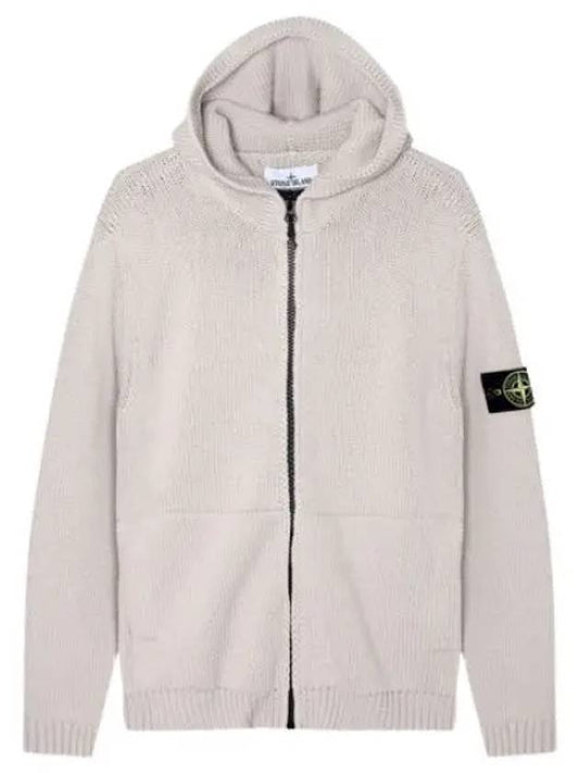 Badge Hooded Knit Cardigan Men - STONE ISLAND - BALAAN 1