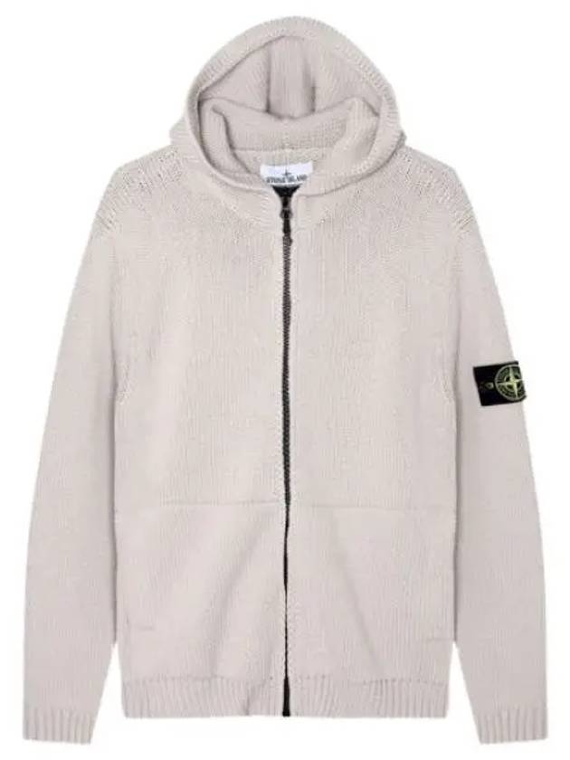 Badge Hooded Knit Cardigan Men - STONE ISLAND - BALAAN 1