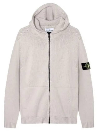 badge hooded knit cardigan - STONE ISLAND - BALAAN 1