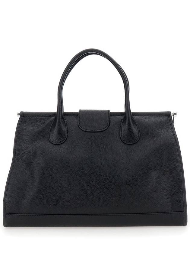 Black Handbag With Af Logo In Grained Leather Woman - ALBERTA FERRETTI - BALAAN 2