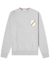 Men's Crest Patch Sweatshirt Grey - THOM BROWNE - BALAAN 1