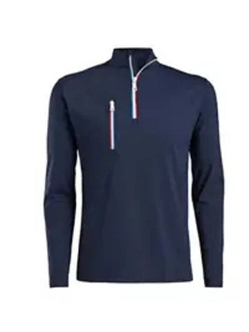 Men's Golf Daytona Tech Interlock Slim Fit Pullover Long Sleeve T-Shirt Navy - G/FORE - BALAAN 1