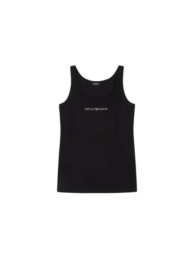 UNDERWEAR Women's Cubic Logo Stretch Tank Top Black 271305 - EMPORIO ARMANI - BALAAN 1