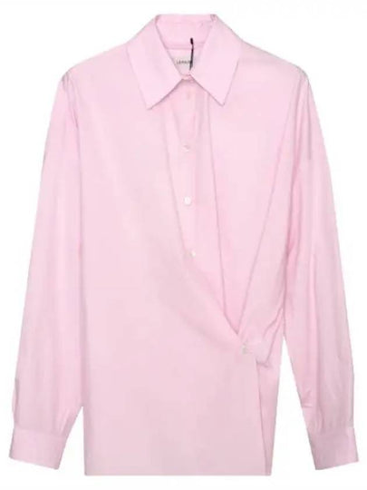 Dry Silk Straight Collar Twist Shirt Pink - LEMAIRE - BALAAN 2