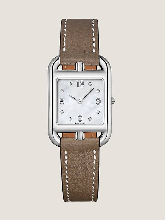 Women s Cape Cod Watch Swift Calfskin Small Size Etoupe Color 31mm W044294WW00 - HERMES - BALAAN 1