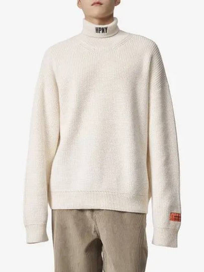 HPNY Embroidered Logo Turtleneck White - HERON PRESTON - BALAAN 2