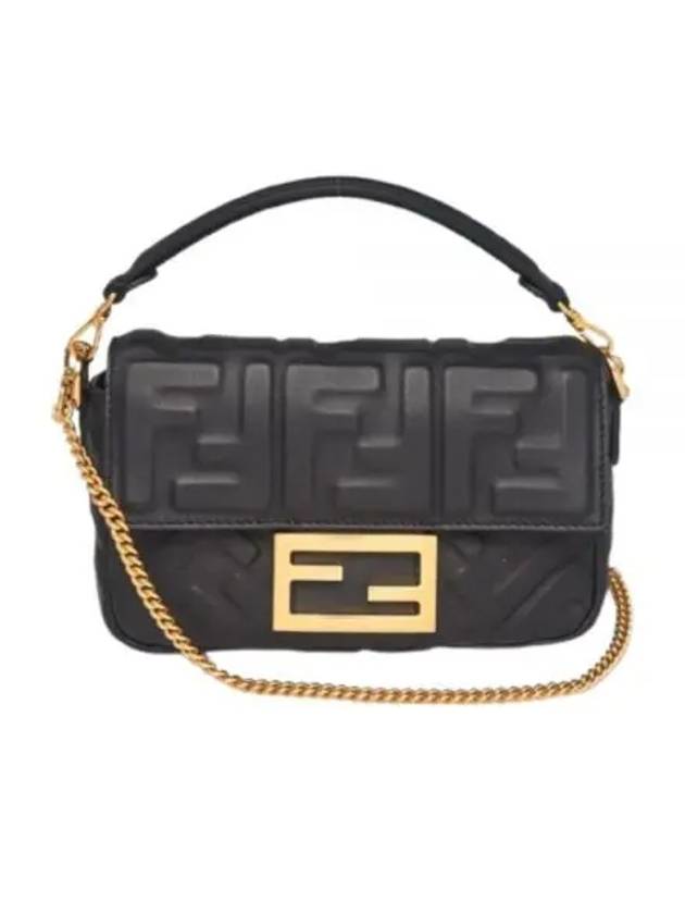 Baguette Chain Small Cross Bag Black - FENDI - BALAAN 2