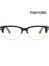 Eyewear Rectangle Half Horn Rim Eyeglasses Black - TOM FORD - BALAAN 4