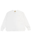 Men's Pocket Crew Neck Cotton Sweatshirt White - TEN C - BALAAN 2