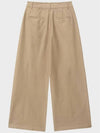 Heavy Chino One Chin Wide Pants Beige - NOIRER FOR WOMEN - BALAAN 5