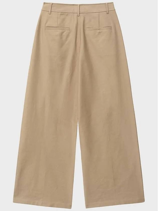 Heavy Chino One Chin Wide Pants Beige - NOIRER FOR WOMEN - BALAAN 5