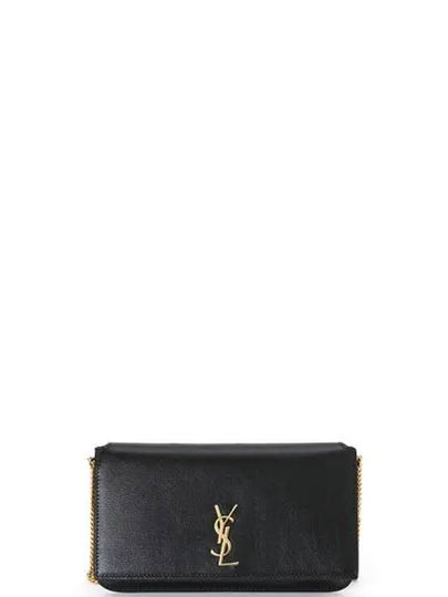 Cassandra Phone Holder Strap Cross Bag Black - SAINT LAURENT - BALAAN 2