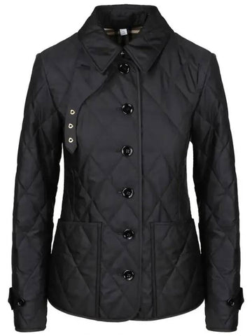 Fernleigh Diamond Quilted Jacket Black - BURBERRY - BALAAN.